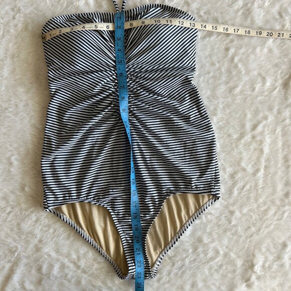 Nautical Striped One-Piece Maternity Swimsuit A Pea In The Pod Nylon Blend M - Picture 2 of 8